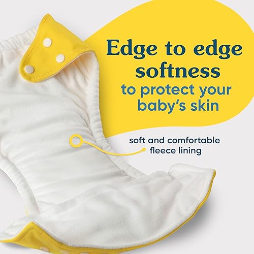 Miniatura 2 de Charlie Banana Pañal de tela lavable reutilizable, ajustable, talla única para bebés, niñas y niños, pañal de bolsillo suave con inserto absorbente,