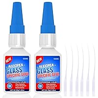 Vista 1 de ALECPEA 2Pack 30g de pegamento para vidrio - Adhesivo de secado rápido y resistente a la intemperie para reparación de vidrio, joyería, arte