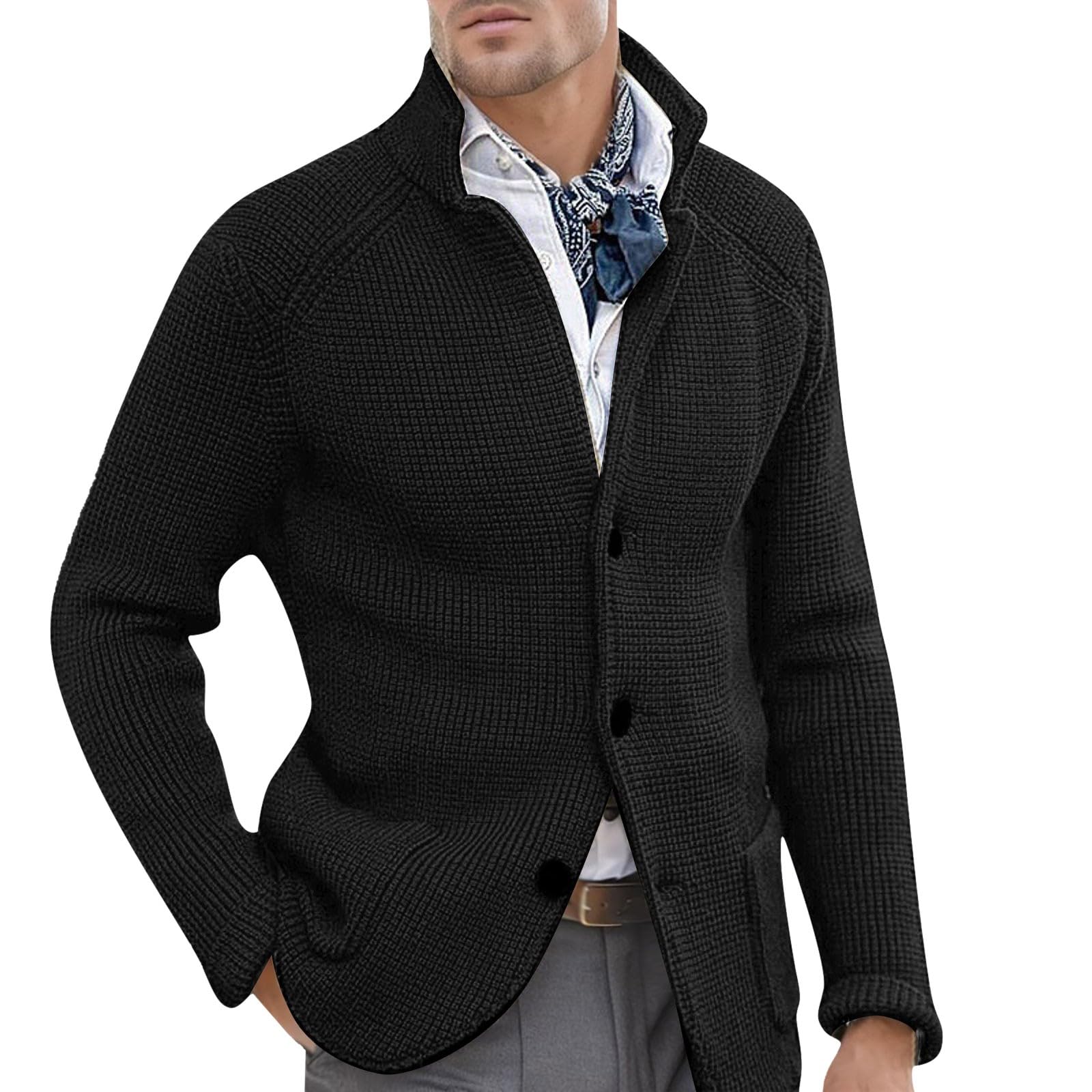 Sueter de manga larga elegante con botones confeccionado en punto premium 6