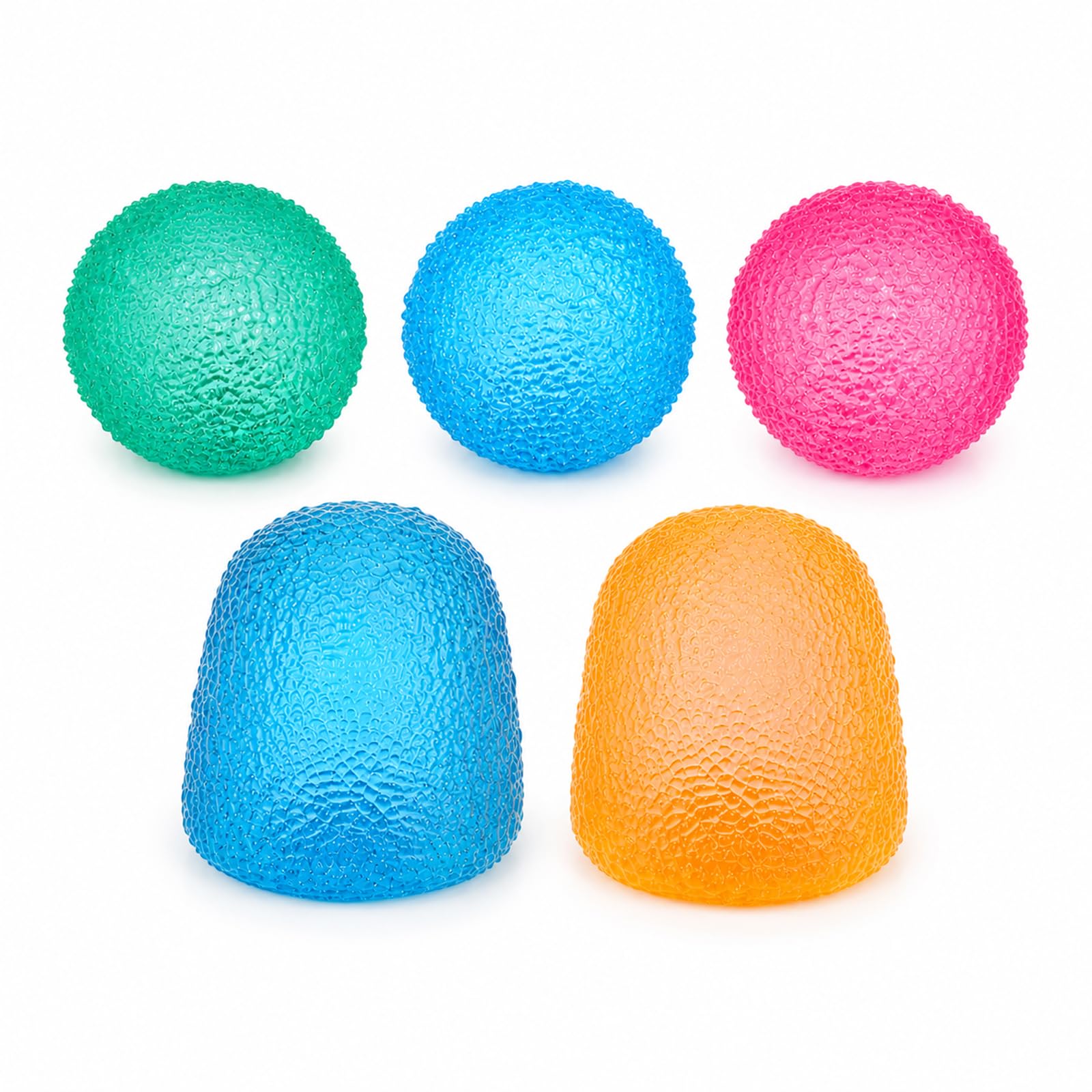 5 Pcs Sugar Ball,Sugar Squishy,Tactile Squeeze Blocks For Daily Calm And Comfort,Dense Gel Feel Hand Tool Set Five Pieces,Perfect Compact Dimensions Forty Five And Thirty Millimeters(Random Color)