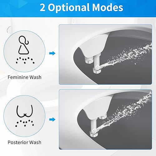 Miniatura 2 de Bidet Attachment for Toilet,Non-Electric Bidet with Adjustable Fresh Water Jet Spray, Easy-to-Install,Bidet Toilet Seat Attachment for Frontal &