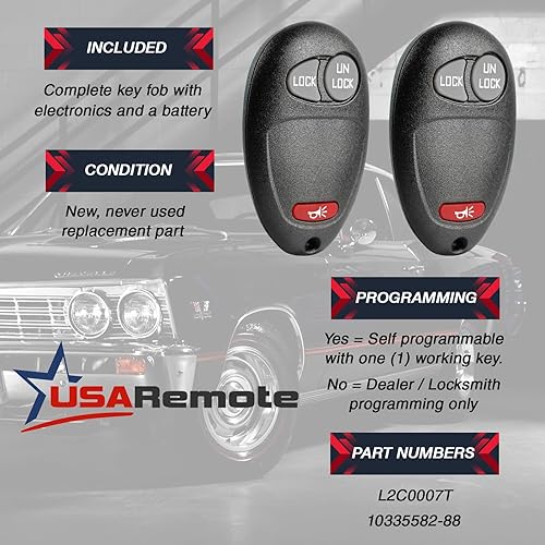 Miniatura 3 de Llavero remoto de entrada sin llave + llave de encendido (se adapta a L2C0007T), juego de 2