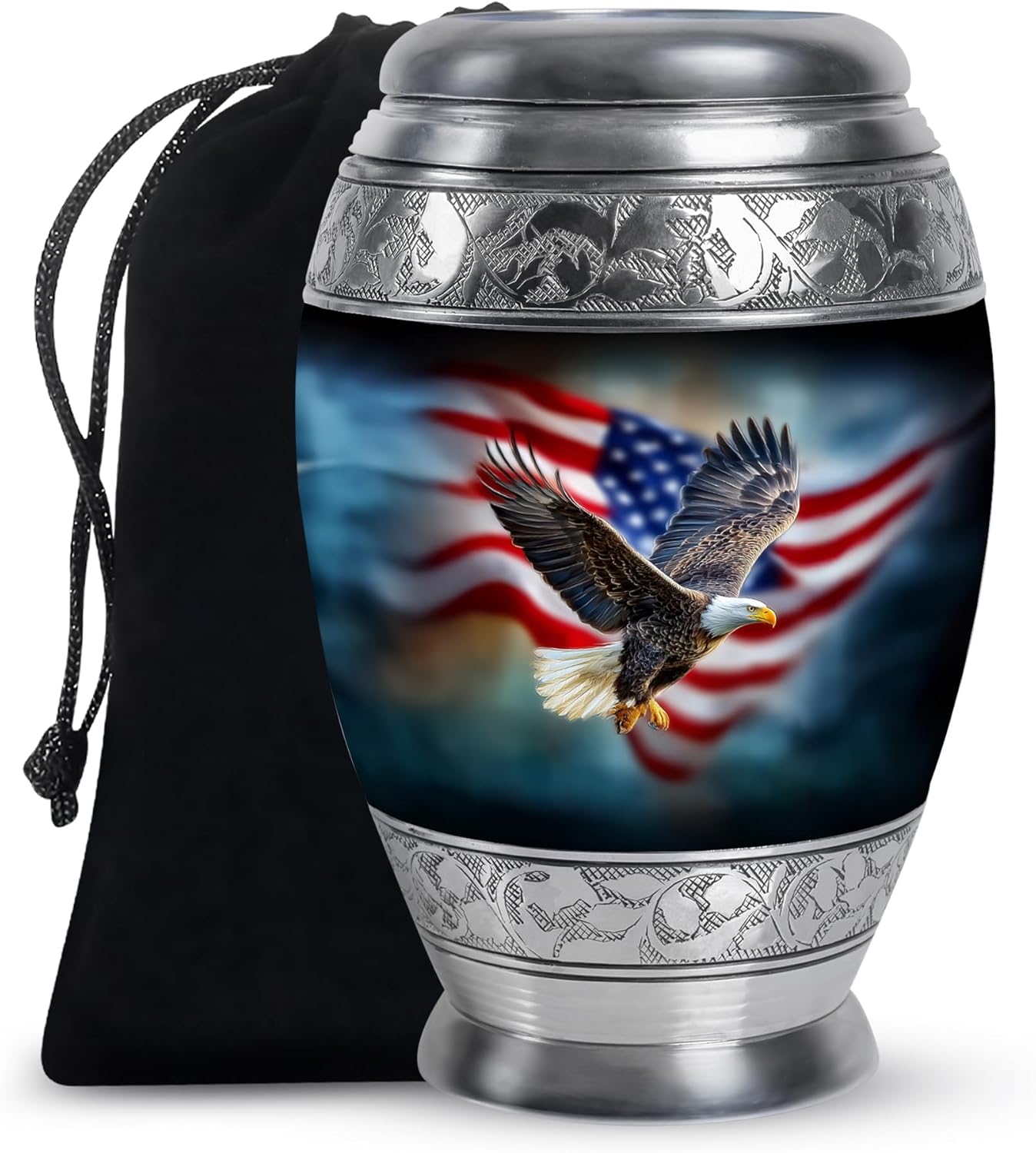 Bald Eagle Urns for Human Ashes - Angel Urn for Human Ashes Adult Man - Cremation Urns for Men and Women - Large Urn for Adults Mom - 10Inch & 200 Cubic Inches