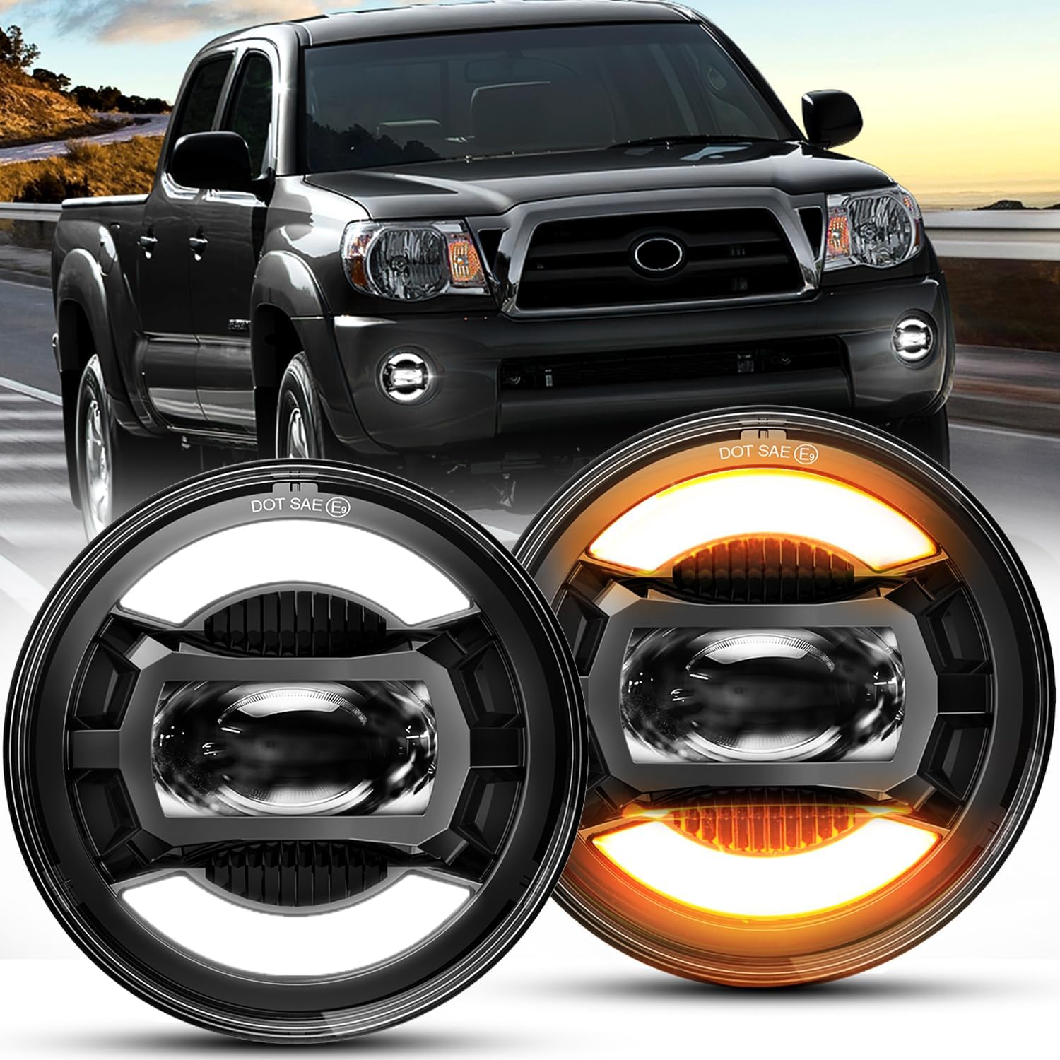 AUDEXEN 60W LED Fog Lights Assembly 200% Brighter Driving Lights Compatible with Tacoma 2005-2011, Solara 2004-2006, Tundra 2007-2013, Sequoia 2008-2015, Black