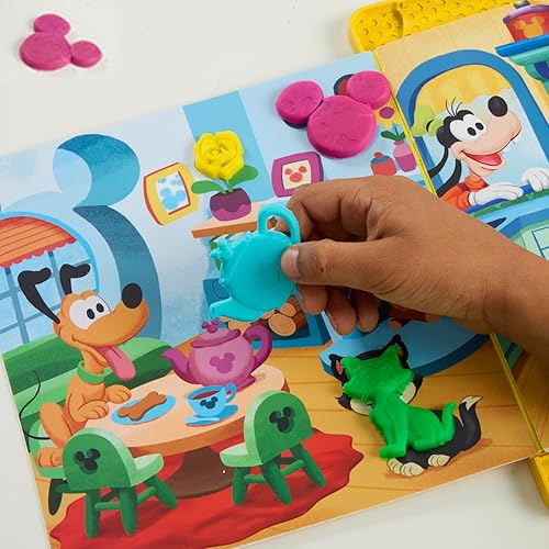 Miniatura 8 de Play-Doh Disney Junior Mickey Mouse Clubhouse, Shape a Story Playset, almacenamiento y viajes, artes y manualidades, juguetes preescolares para