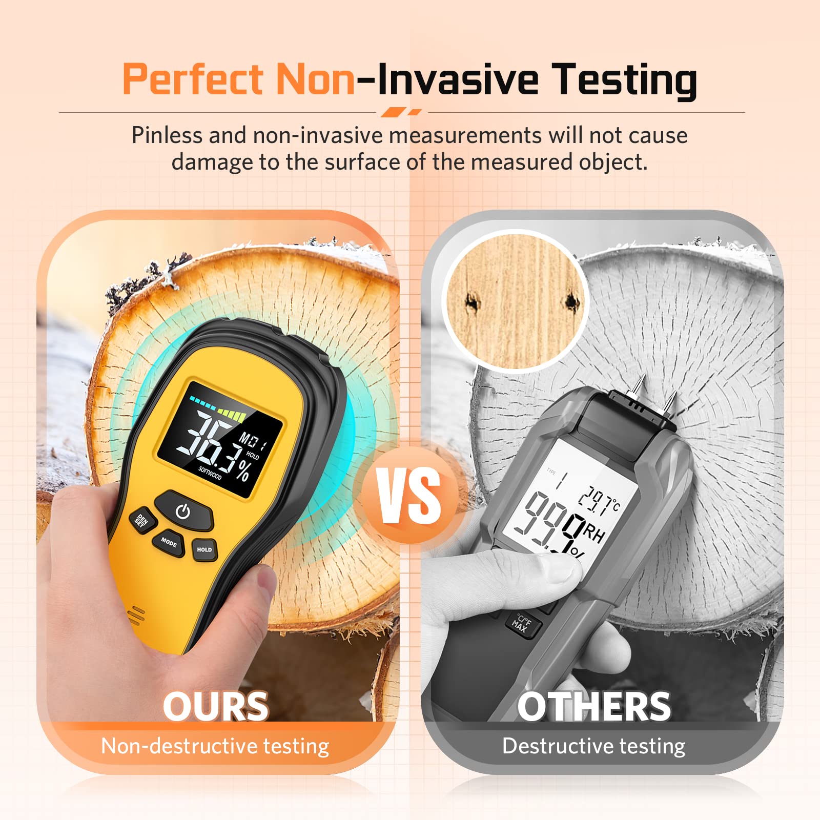Digital Wood Moisture Meter - Accurate Readings -3