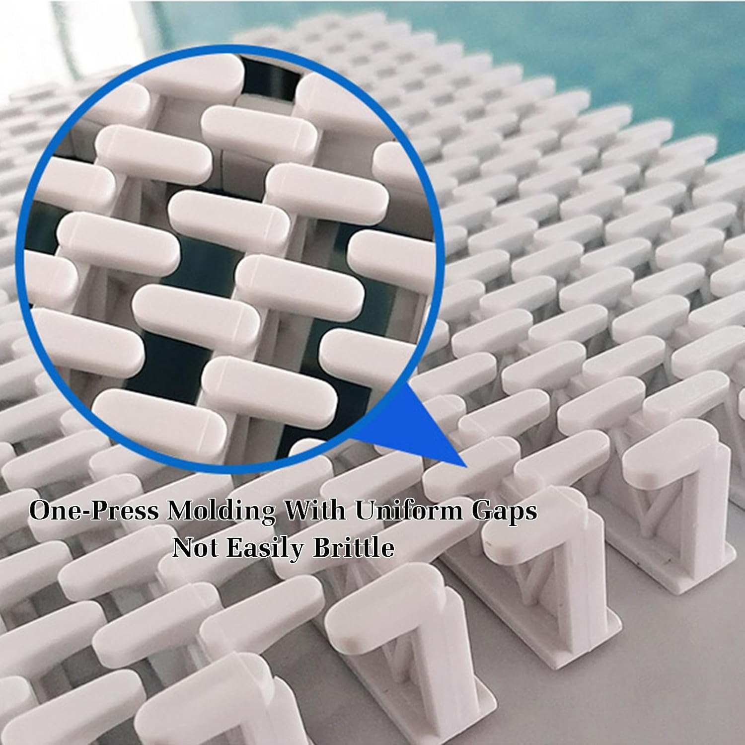 Swimming Pool Drainage Grating - 6pcs PP Plastic Outlet Grill for Indoor/Outdoor Use, 20x100CM Durable Floor Drain Cover, Prevents Overflow and Clogs