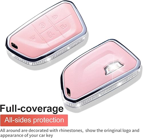 Miniatura 3 de Funda para llavero Cadillac Escalade 2021 con llavero, Modelo 2-pink