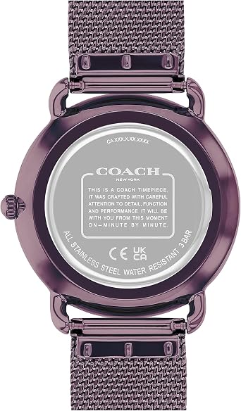 Coach Elliot Women's Watch | Modern Elegance with Iconic Tea Rose Detail | Chic Timepiece for Everyday Wear | Ideal Gift for Her | Water-Resistant | 36 mm