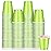 Roshtia 100 Pack 2 oz Christmas Plastic Shot Cups, Mini Disposable Shot Glasses 2 oz Party Cups for Wedding Christmas Winter Party, Beer Taste Serving, Snacks(Light Green)