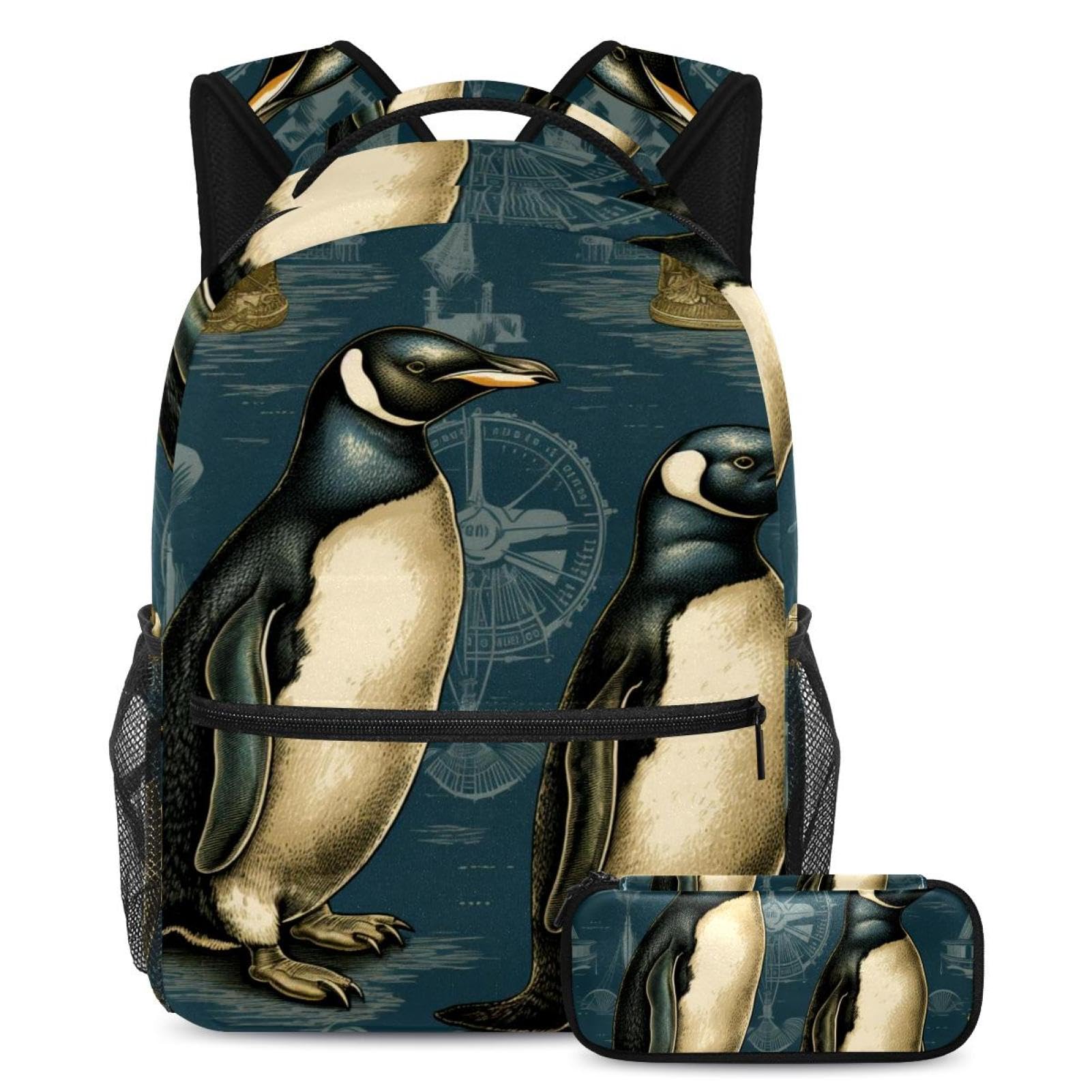 Ensemble scolaire pingouin multicolore idéal pour la rentrée des classes - 7