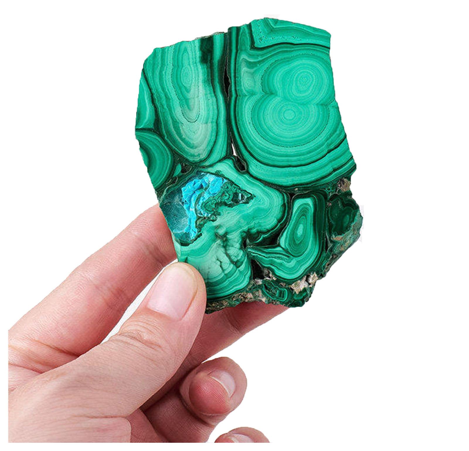 Healing Crystal Natural Malachite Raw Stone Slice Irregular Malachite