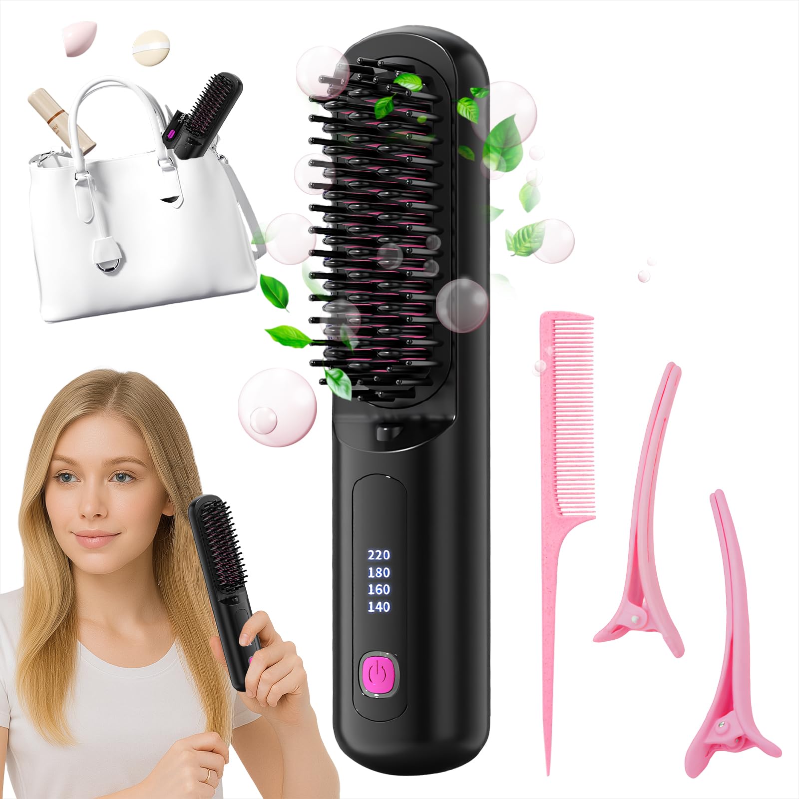Numoya Go Brush Pro Cordless Portable Straightener