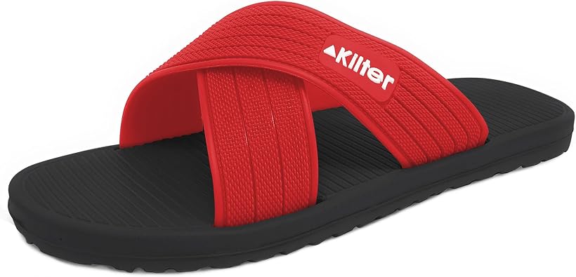 Kilter Men's Axis Lightweight Cross Strap Slip-On Summer Slider Sandal