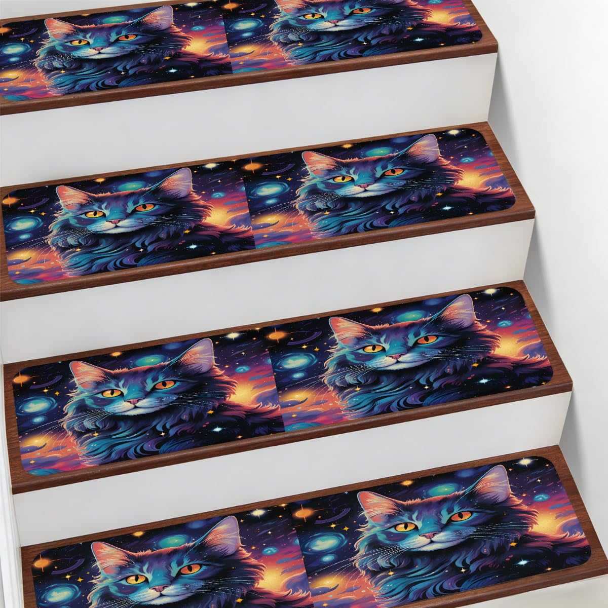Alfombrillas de escalera Mexpekil de 19,8 x 76,2 cm ideales para hogares familiares