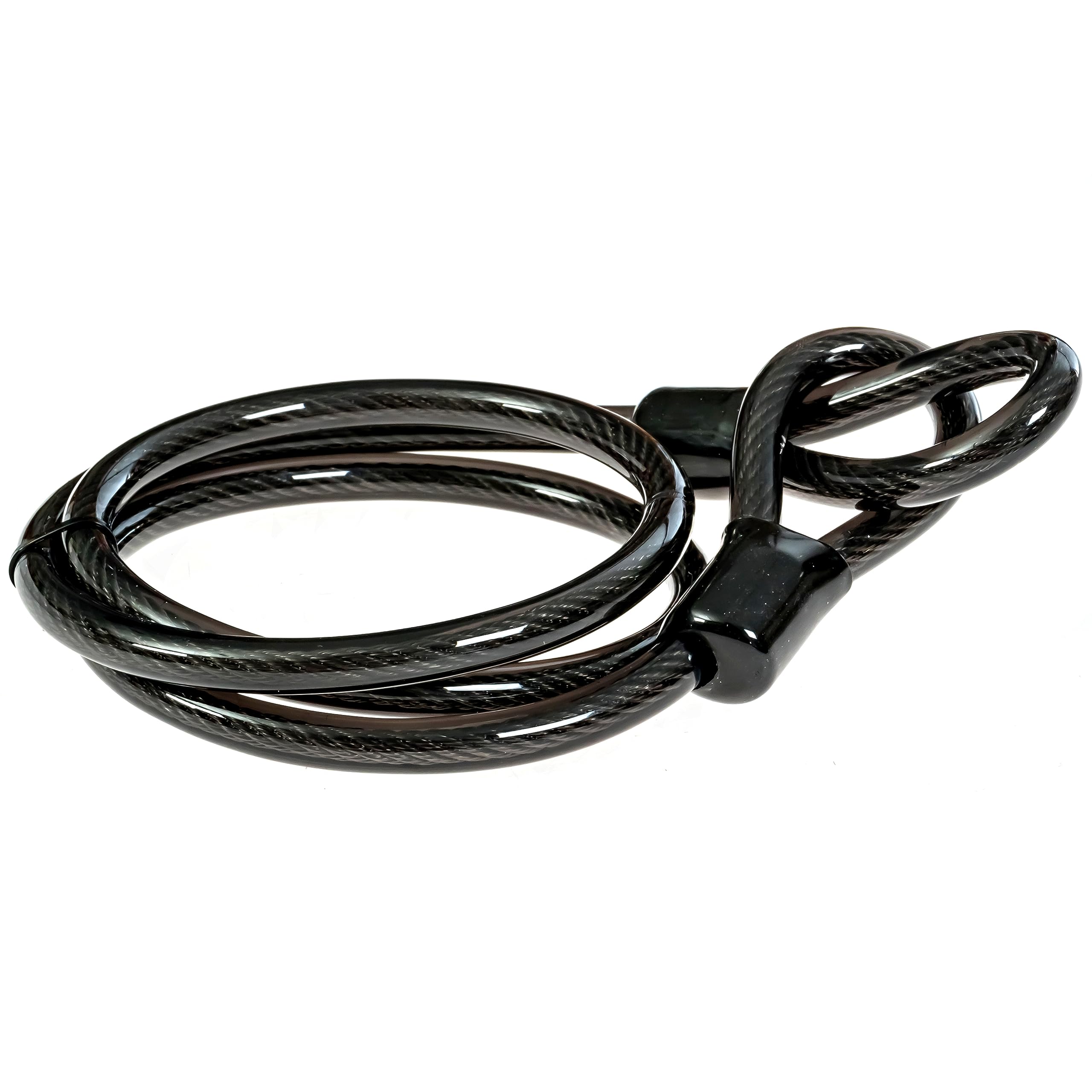 POLICE Candado de bicicleta con llave, candado en U para bicicletas, candado para scooters, equipo al aire libre, candado de bicicleta recubierto de silicona con cable, color negro