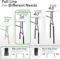 Vista 4 de Lift Your Table® Elevadores de mesa plegables, altura de mostrador (pie móvil), fabricados en los Estados Unidos, resistentes, resistentes