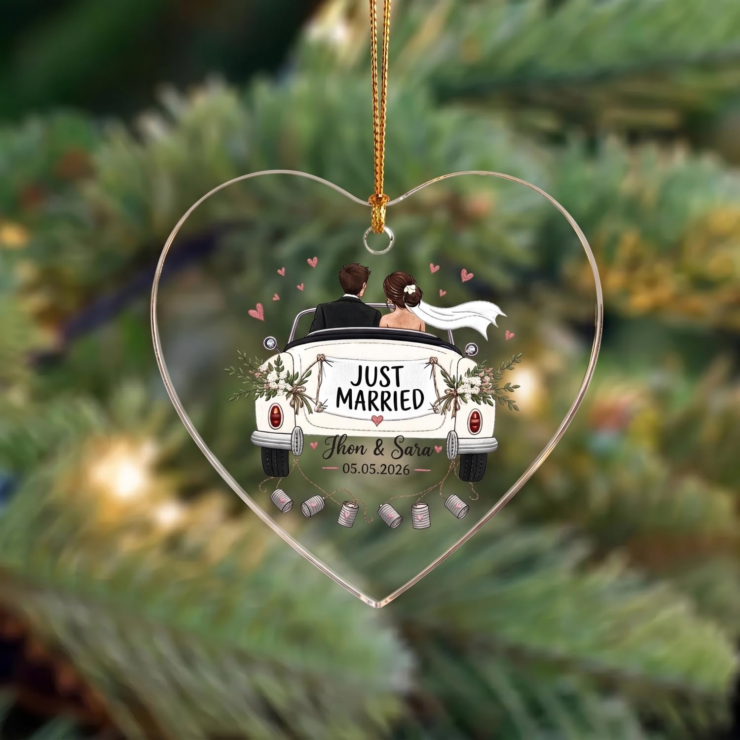 Wedding Gifts for Couples 2026, Acrylic Wedding Ornament Decor