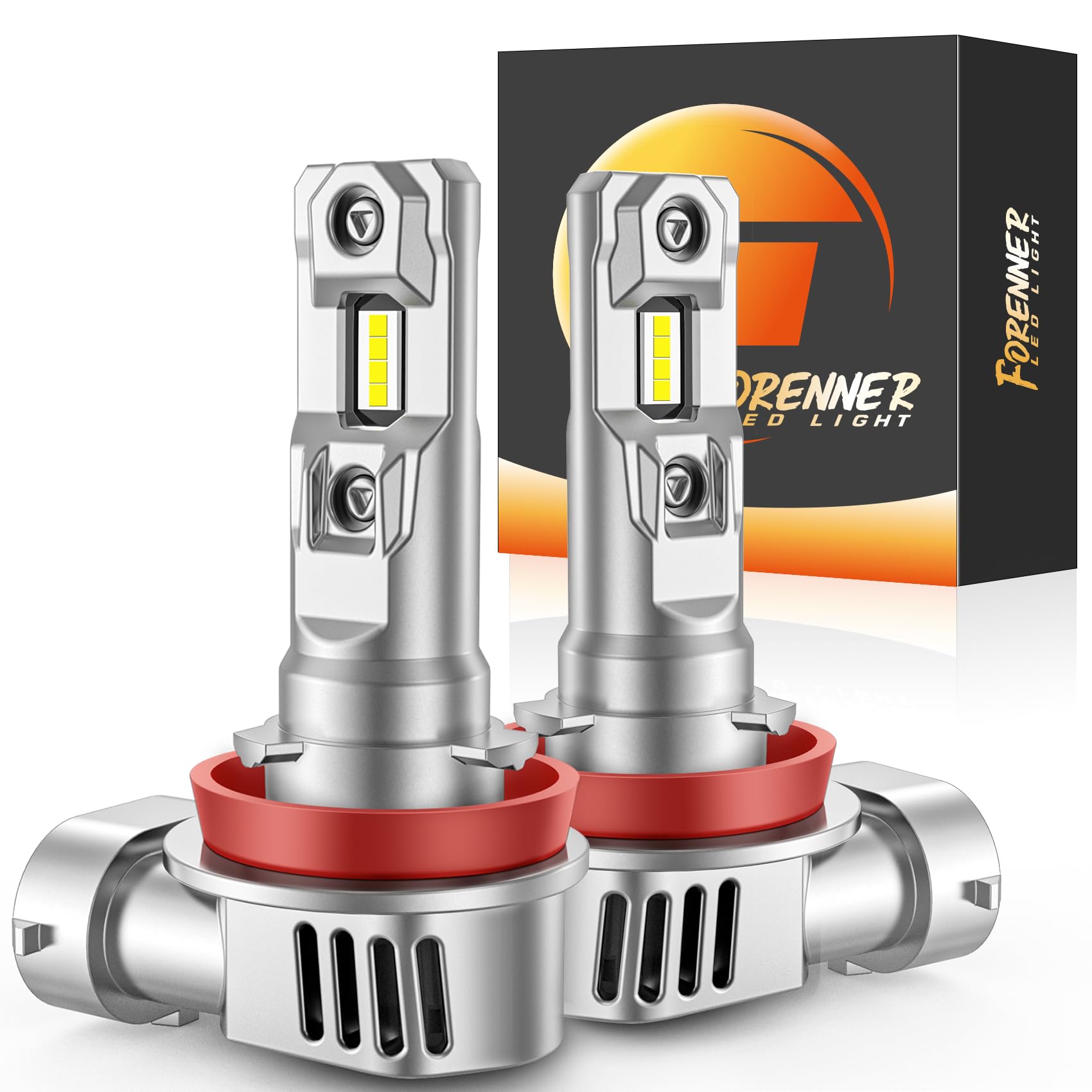 Termitor H11 Bulbs, H9 Light Bulb, Perfect 1:1 Halogen Size, Plug & Play, 18800LM 650% Ultra Brightness, 6000K Cool White, 48000Hrs Lifespan