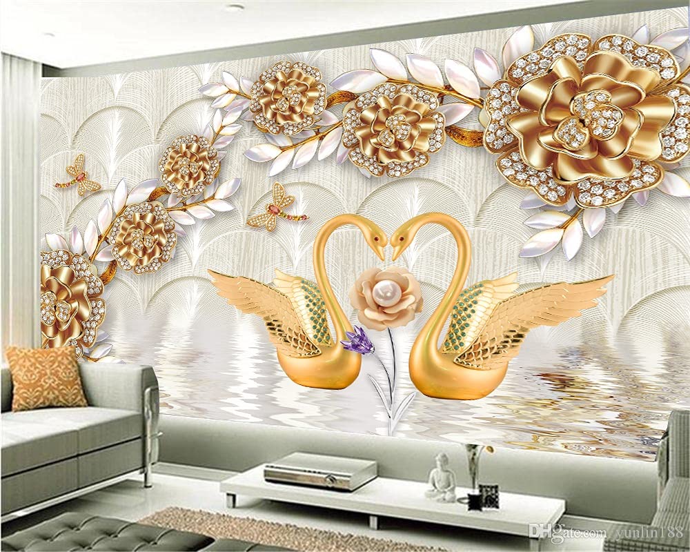 ALL YOUR DESIGN Wallpaper Golden Swan Design Self Adhesive, Waterproof & Laminated Wall Sticker for Home Decor, Living Room, Bedroom, Hall, Kids Room & Restaurant 10x12 Feet (B095PYDFSK) Amazon Price History, Amazon Price Tracker