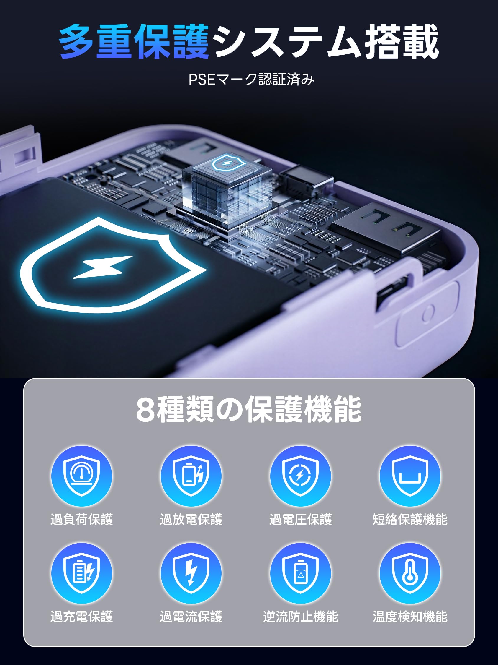 Amazon | モバイルバッテリー 40000mAh大容量【2026新型・5台同時充電