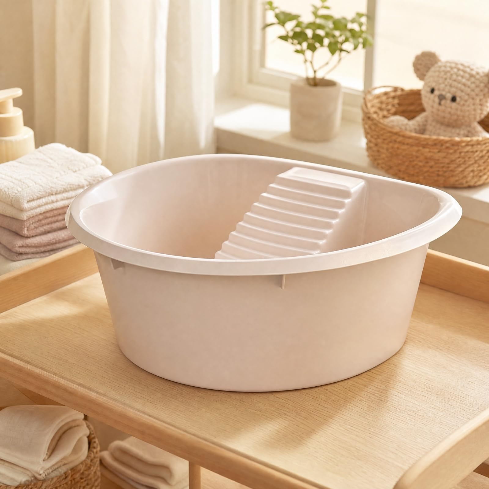 Lavabo Ropa Doble Función Lavabo con Tabla Lavar Integrada Antideslizante,