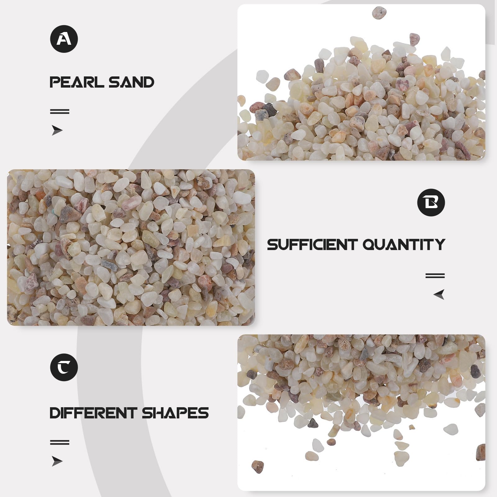 ifundom Gravier et Pierres Décoratives Naturelles pour Aquarium 1 Kg Mini-Gravier Poli sans Danger pour Poissons Sable pour Aquarium d'eau Douce et Salée et Plantes Aquatiques