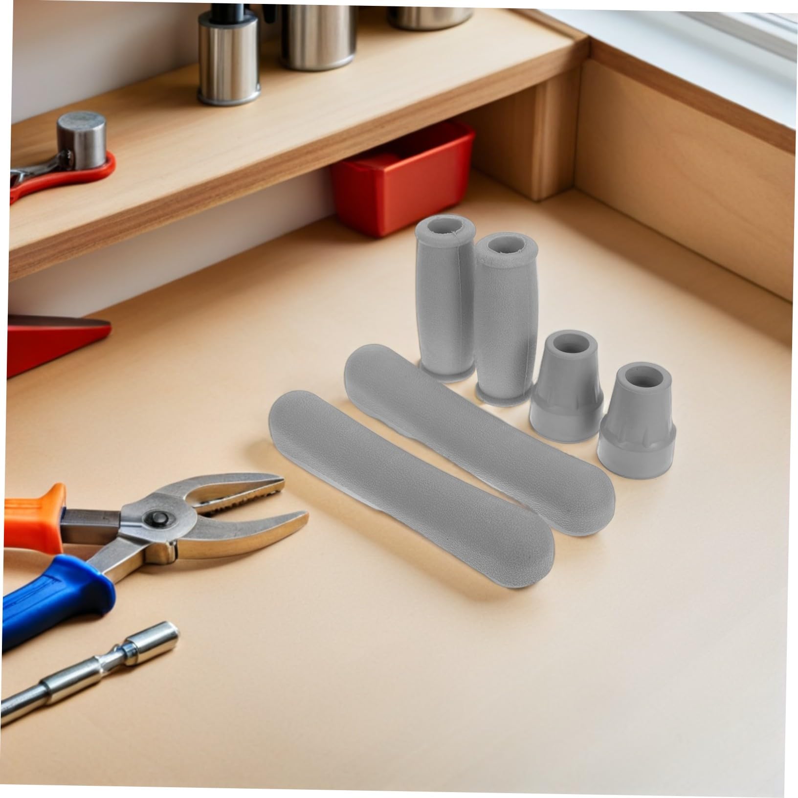 FOMIYES 4 Set Di Cuscinetti Per Stampelle Inferiori Impugnature Di Ricambio Per Stampelle Cuscinetti Per Le Mani Accessori Per Bastoni Da Passeggio Punte Per Stabilità Punte In Gomma