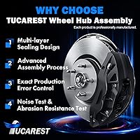 Vista 7 de TUCAREST 513226 x 2 rodamiento de rueda delantera y conjunto de cubo con pernos compatible con Mini Cooper 2002 2003 2004 2005 2006