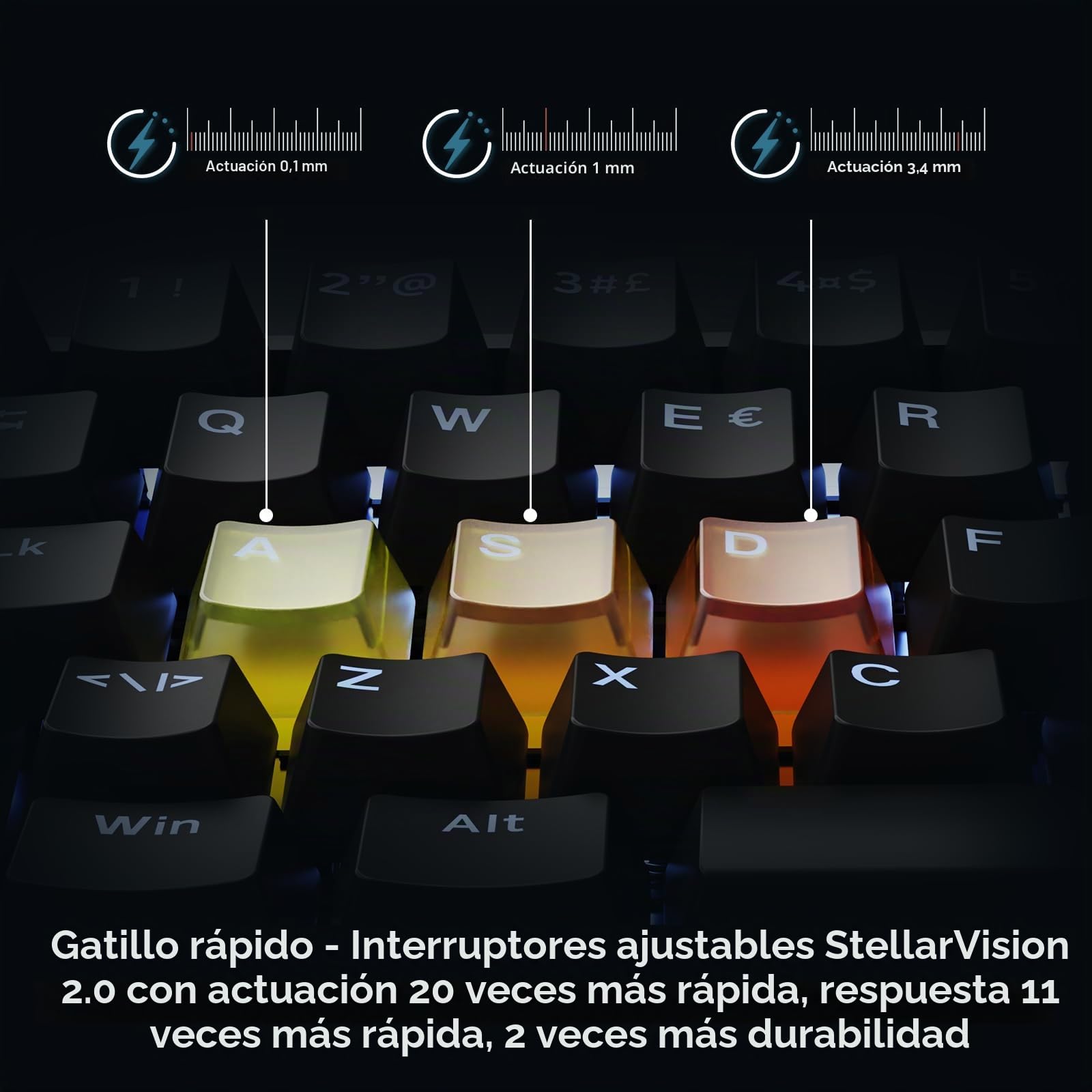 MCHOSE Ace 60 Teclado Gaming con Efecto Hall y Rapid Trigger, QWERTY-DE