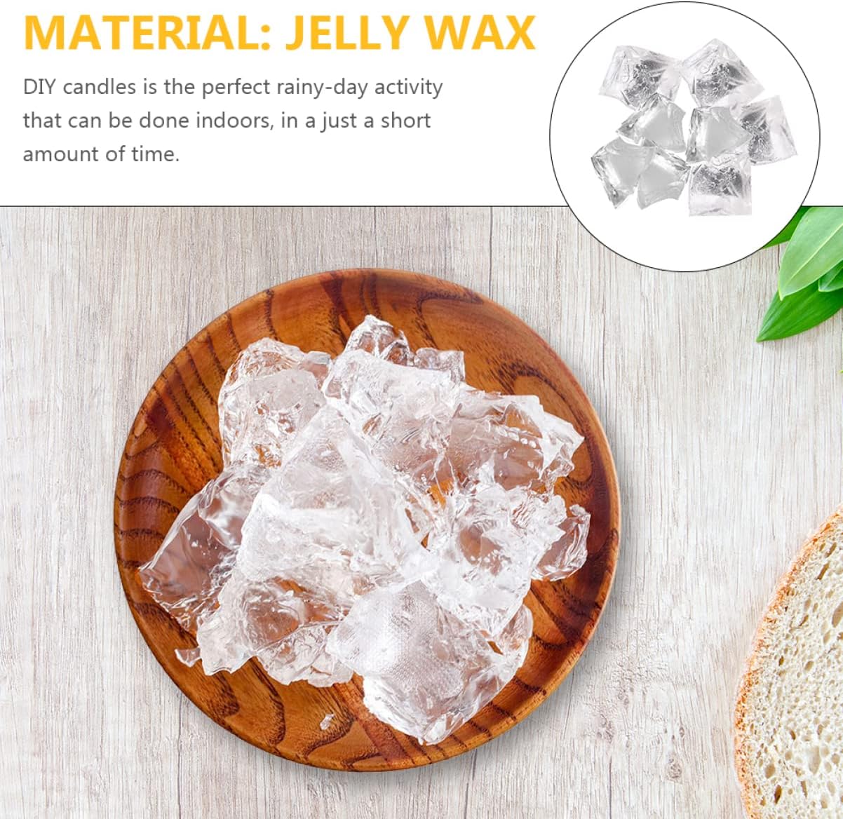 jojofuny 1bag Candle Making Materials Solid for Handmade Projects Transparent Gel Candle Supplies for Parties and Special Occasions