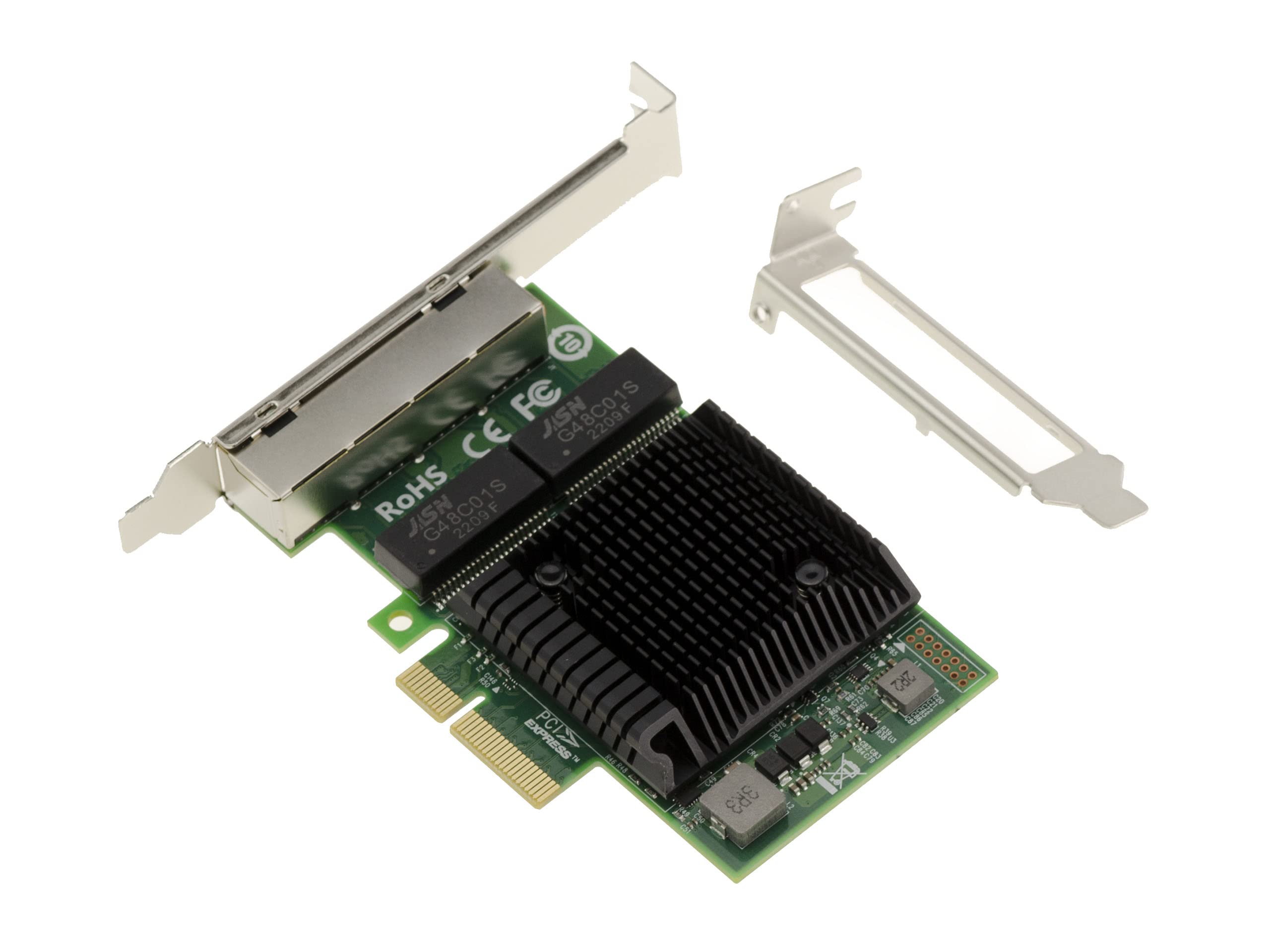 KALEA INFORMATIQUE Carte Réseau PCIe Quad LAN GIGABIT ETHERNET RJ45 10 100 1000Mb 1G - CHIPSET BroadCom BCM5719 - Low et High Profile 1G NIC Industrial Grade