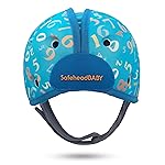 SafeheadBABY Soft Baby Head Protector Helmet for Crawling and Walking 7-24 Months - Ultra-Lightweight & Breathable Infant Safety Helmet That Grows with Your Baby (Head Circ. 40-52 cm) - Numbers Blue