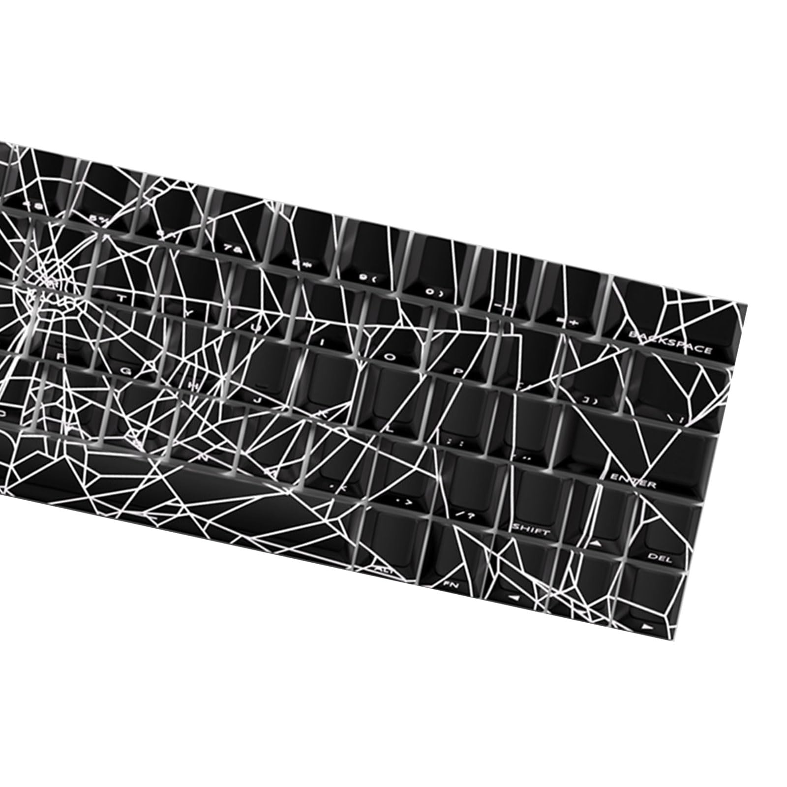 Maxtonser Side Print Translucents Keycaps Spiders Web Original Height Sublimations Backlit Keycap for Mechanical Keyboard