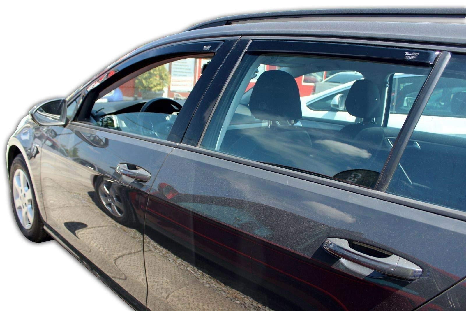 J&J AUTOMOTIVE Deflettori d'Aria per Volkswagen Golf 7 5-Porte Berlina 2012-2019, Set da 4 Pezzi, Nero Fumé Oscurato Heko