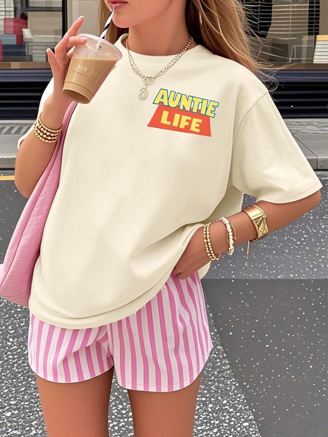 Magic Mama Princess Shirts for Women Mom Letter Print Tee Trendy Graphic Tees Casual Short Sleeve T Shirts - Image 2