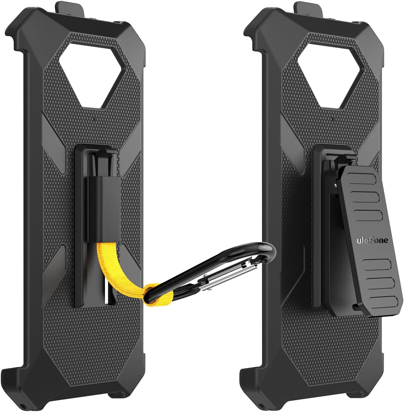 Ulefone Armor X13 Rugged Phone Protective Case, with Back Clip & Carabiner, Easy Attach, Shockproof, Black