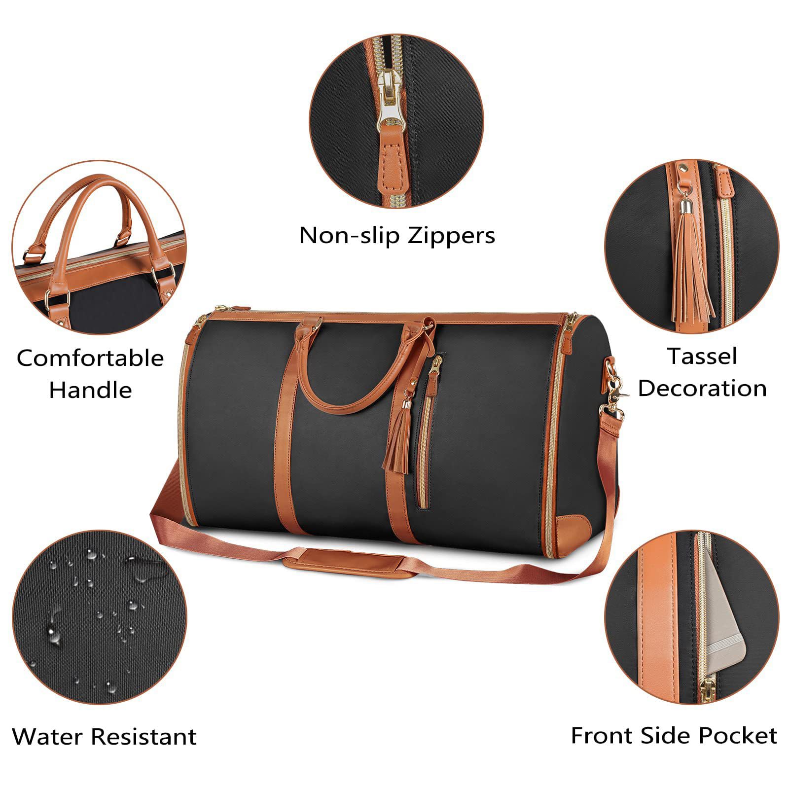 Sac De Voyage Femme,Sac A Dos De Voyage Femme,Tote Bag Femme,Sac Voyage Pliable,Sac De Voyage Femme Cabine Avion,Sac De Voyage Convertible Femme,Sacs À Vêtements Imperméables PU pour Le Voyage