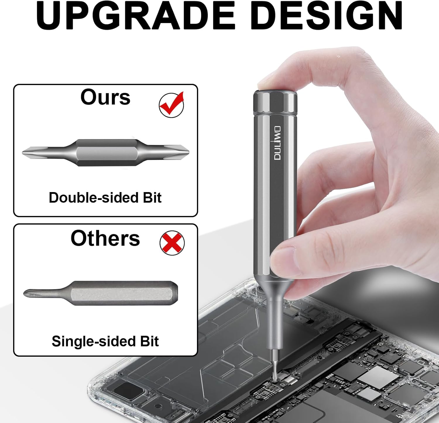 38-in-1 Precision Screwdriver Set, Magnetic Small Repair Tool Kit with Pen Screwdriver, 24 S2 Steel Bits, Tool Tray, and 10 Finger Grips - For Eyeglasses, Watches, Laptops, Phones,Electronics