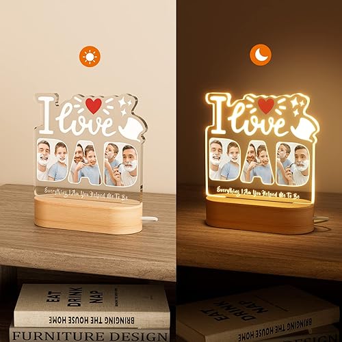 Miniatura 3 de Bemaystar Lámpara personalizada con imagen, regalos de mamá, luces nocturnas personalizadas, regalos de acrílico para el día de la madre para mamá