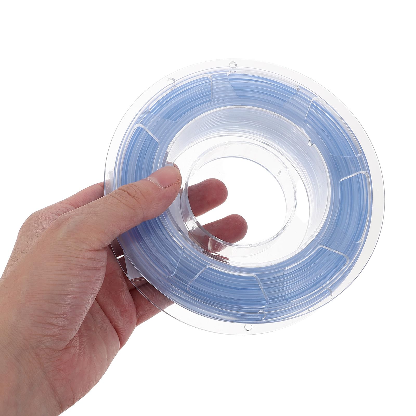 ibasenice 6 rollos de filamento PLA translúcido pastel de 1,75 mm - Paquete de filamento PLA multicolor transparente de 200 g - Suministros para impresión 3D para oficinas, escuelas y proyectos
