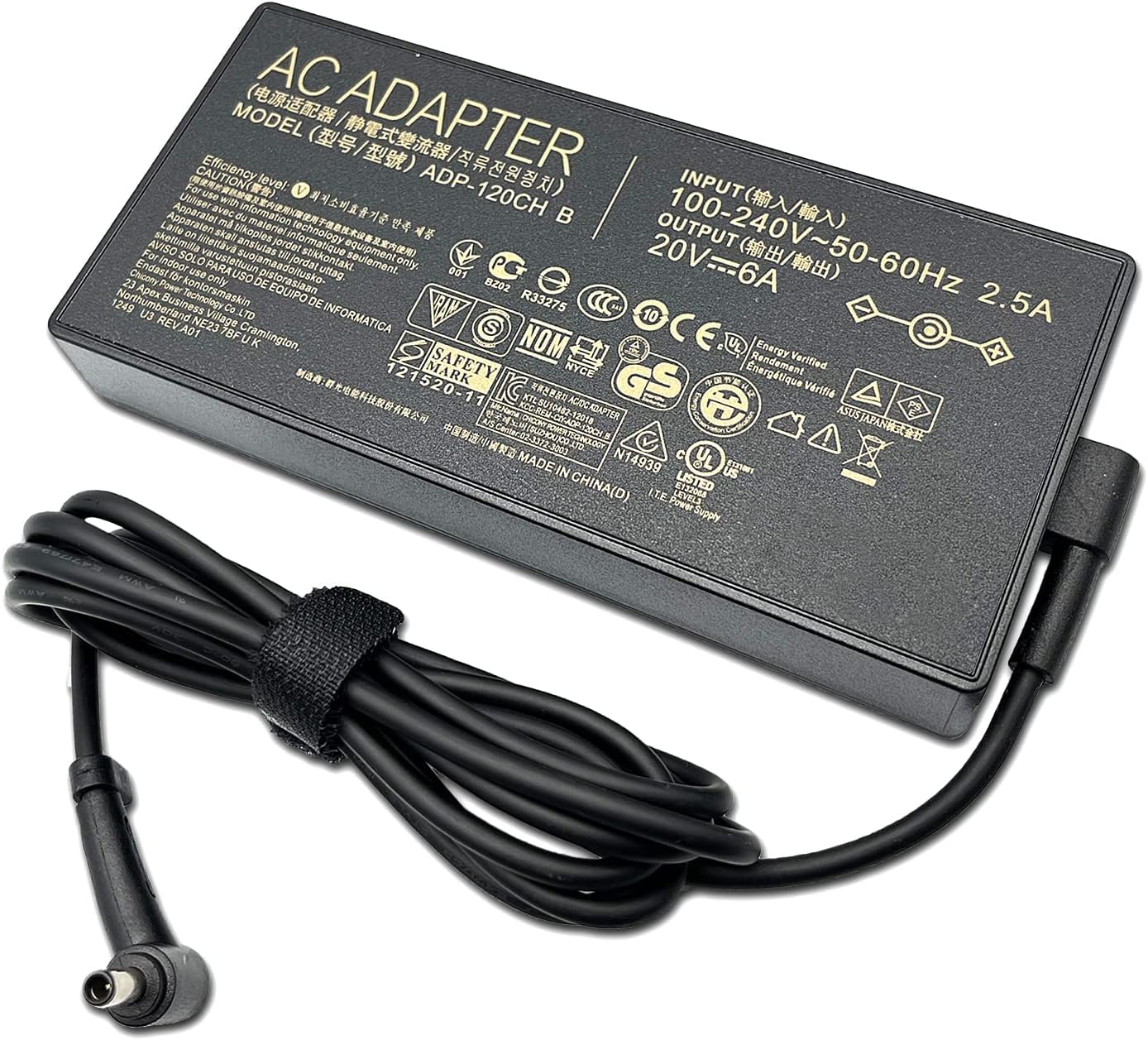 20V 6A 120W 4.5x3.0mm AC Charger ADP-120CD B A17-120P2A Compatible for ASUS ZenBook UX534FT Q537 UX534FT Q546FD Q546F Q547FD Q537FD Q547F Laptop Power Supply