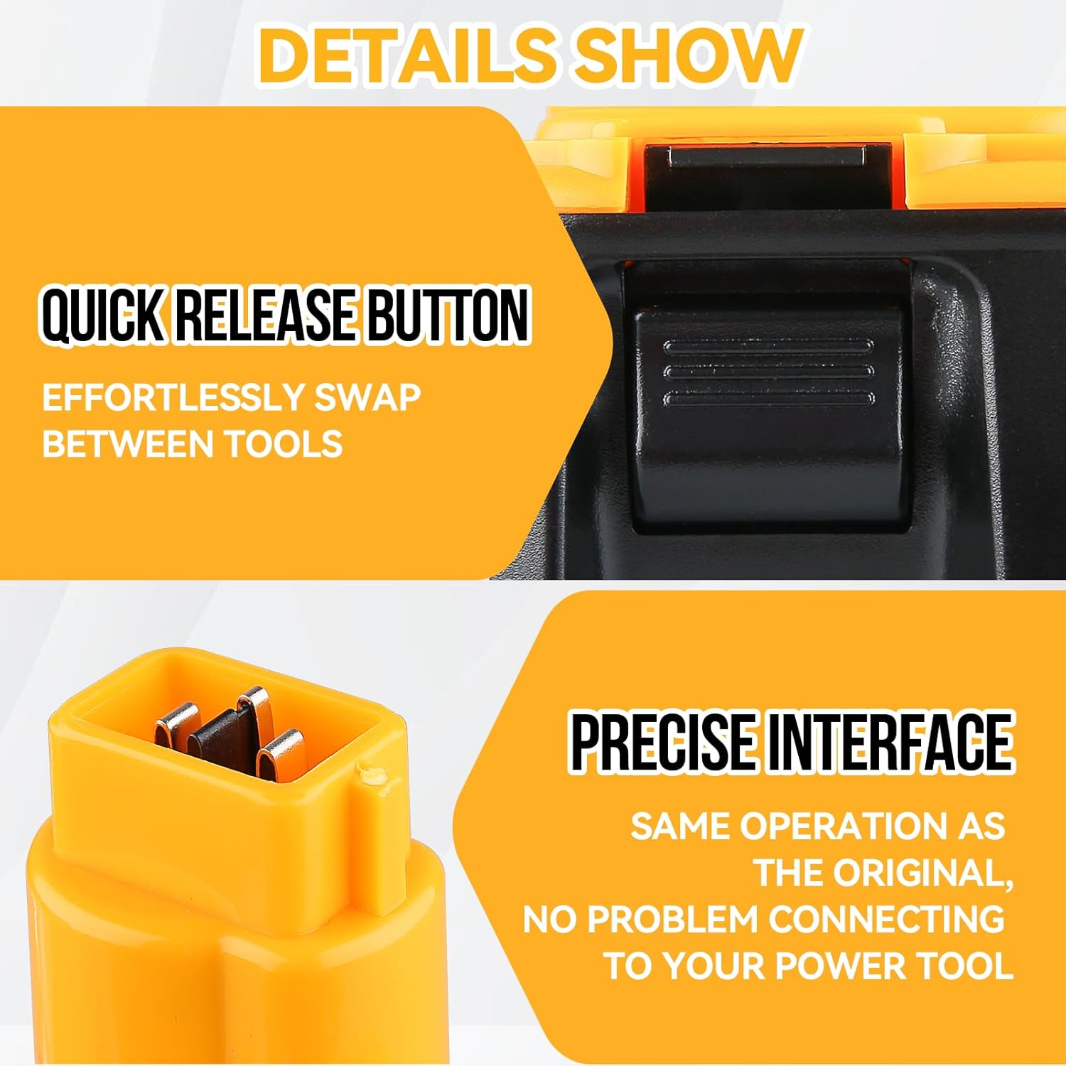 DC9091 4800mAh Ni-Mh Replacement for Dewalt 14.4V Battery 14.4 Volt Battery Compatible with Dewalt DC9091 DW9094 DW9091 DC9094 DE9091 DE9092 DE9038 and 14.4V Power Tools 2 Pack