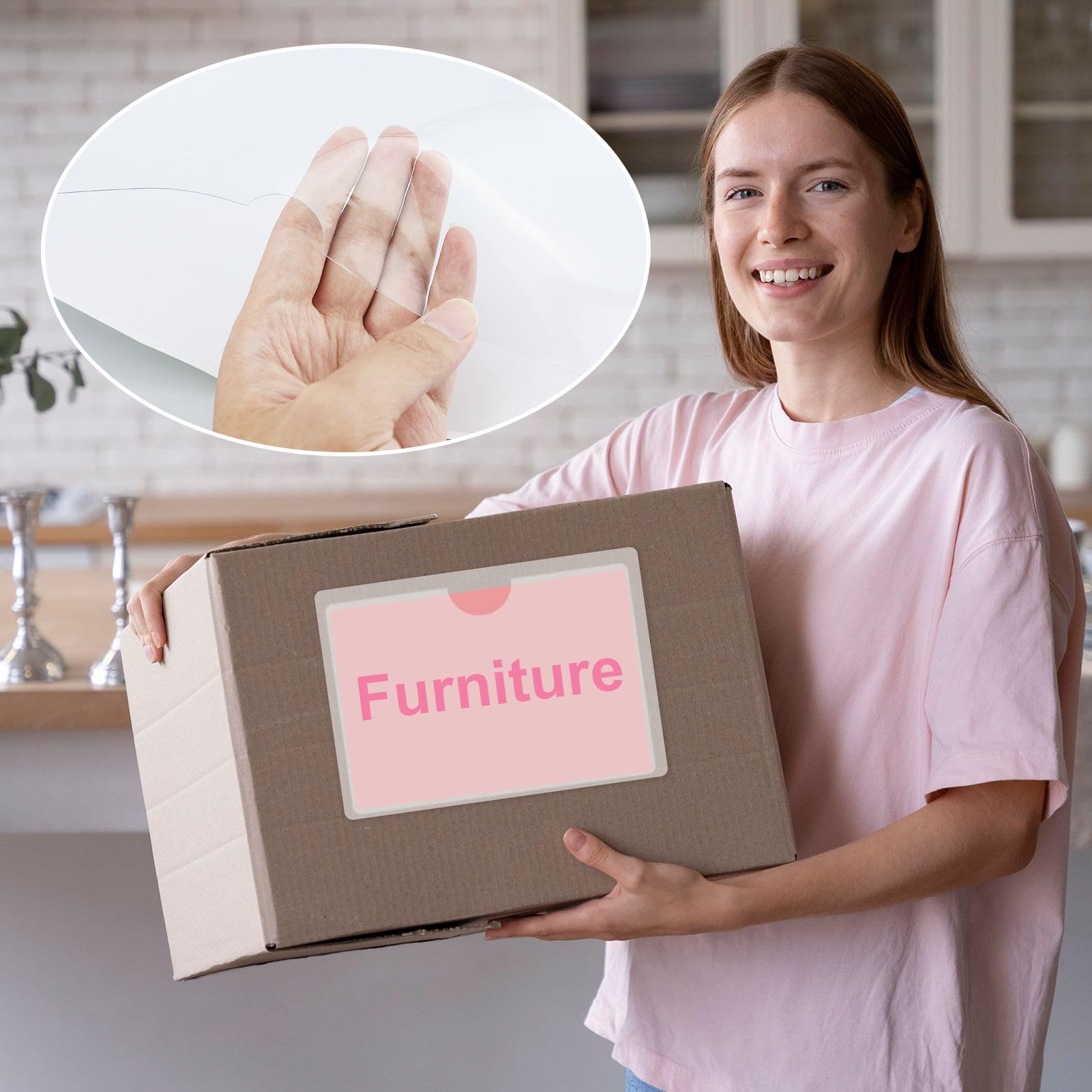 HLIWS Adhesive Horizontal Plastic Card Sleeves-12 Pcs Card Plastic Pocket Holder,Waterproof