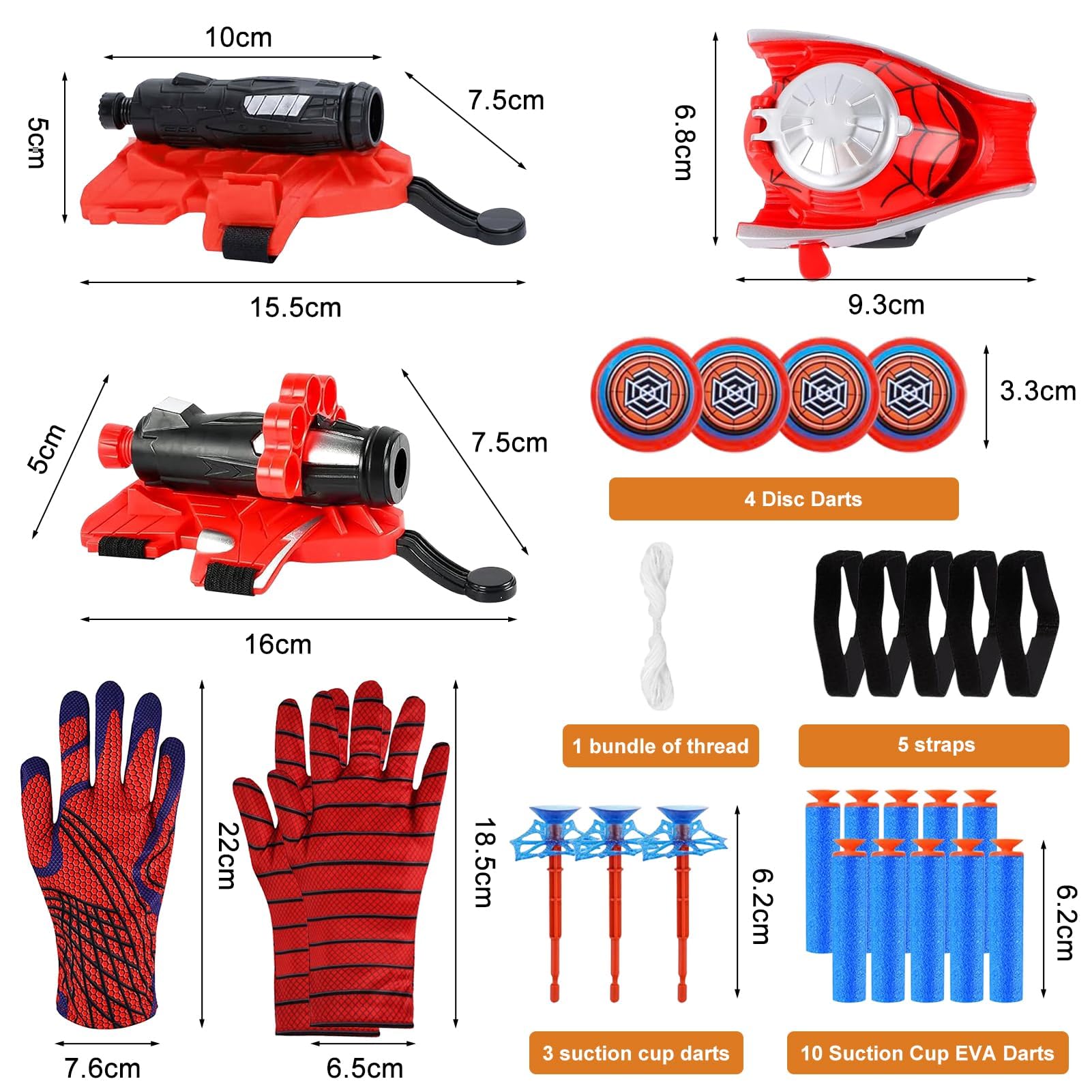 Set De Guantes Lanzador Y Máscara De Superhéroe Para Niños, Con Dardos De Ventosa, Para Cosplay Y Fiestas