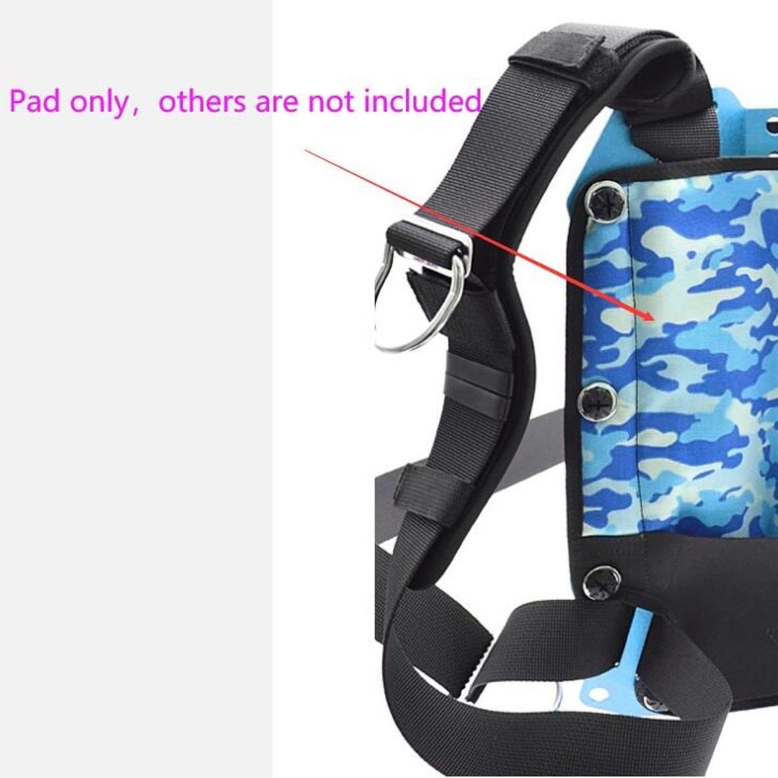 Cojín de Soporte para Espalda de Buceo. Excelente Almohadilla para Placa de Buceo con 8 Tornillos. Ligero y fácil de Instalar. Reduce la oxidación con el Tiempo. El
