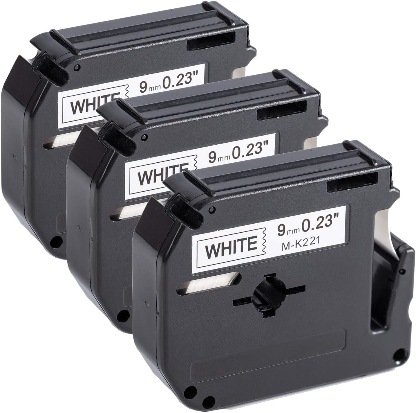 Upwinning Compatible Label Tape Replacement for Brother Ptouch M-K221 Tapes, 9mm x 8m Black on White M221 MK221s M-K221SBZ Work with Brother PT 55 65 70 80 85 90 95 M95, 3-Pack