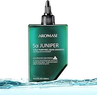 AROMASE 5Î± Juniper Scalp Purifying Liquid Shampoo, Award Winning Scalp Exfoliator Ideal for Dandruff, Psoriasis, Dermatitis, Dry & Sensitive Scalp, Oily hair, Scalp Cleanser (9.1 Fl Oz)