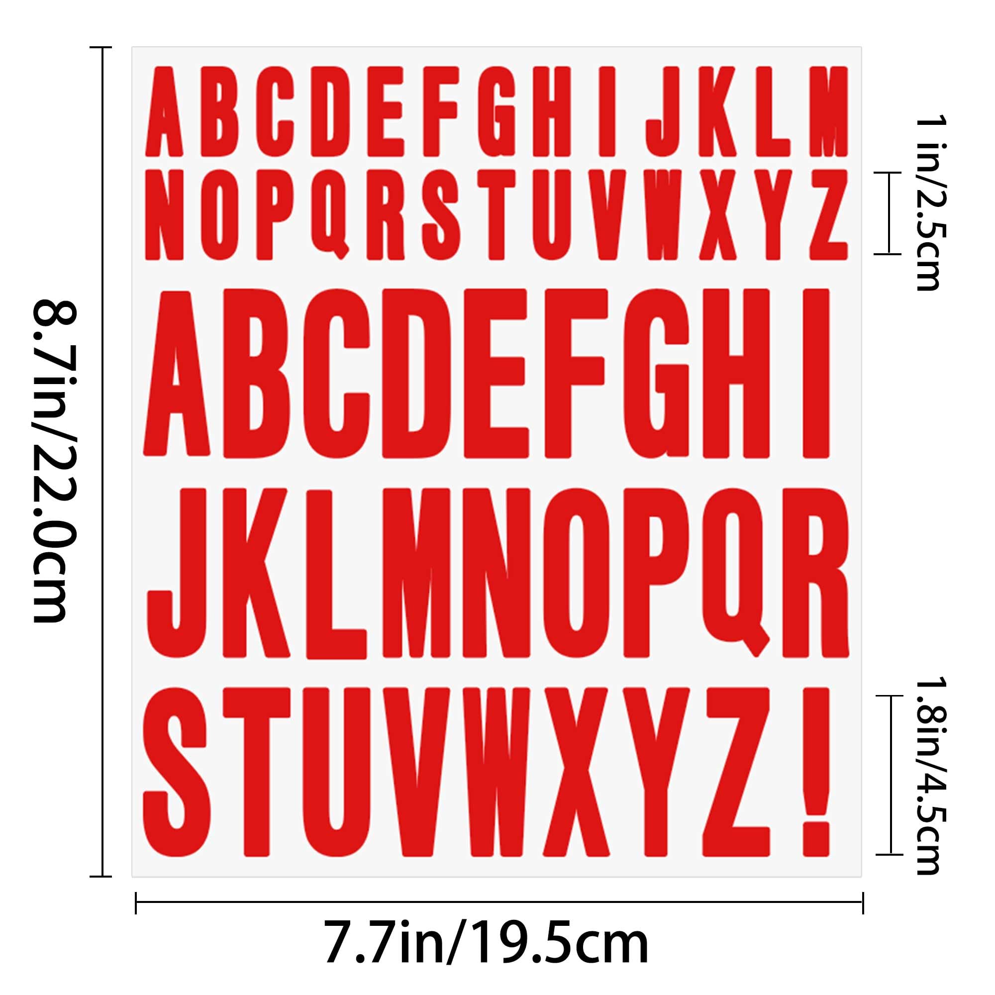 Alphabet Stickers Letter Stickers, , 10 Sheets Vinyl Letters Letter ...