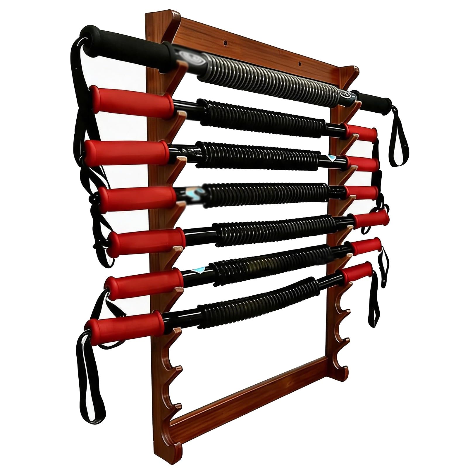 Organizer per palestra, 10 Ripiani Montaggio a parete per Power Twister Bar
